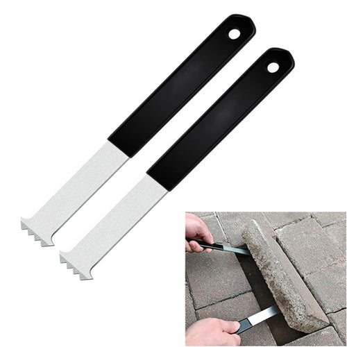2 set Heavy Duty Paver Puller Tool - Dual Joint Scraper with Micro Teeth & Non-Slip Grip for Brick Removal, Perfect for Garden/Lawn/Patio Tile & Block Replacement