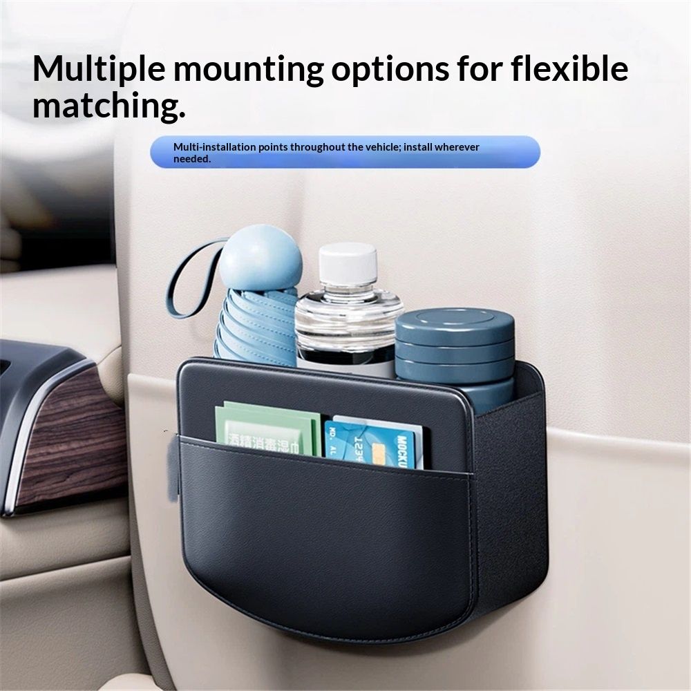 2Pcs Multifunctional Car Storage Box,Trash Can, Auto Door Side Organizer,Large Capacity Storage Bag,Foldable Back Seat Storage Pocket, Car Accessories Organizer Box(Style B)