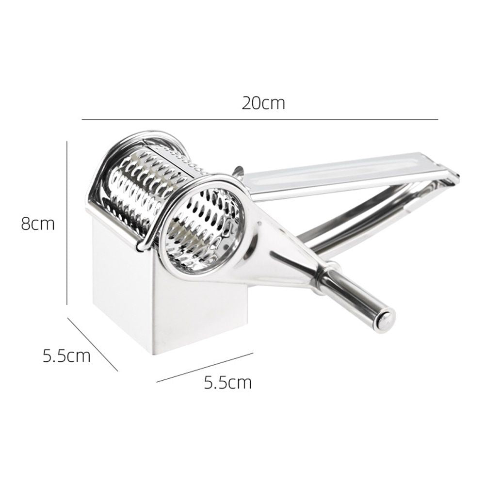 Stainless steel cheese slicer, hand cranked rotating cheese slicer, cheese slicer tool, creative cheese slicer（Conventional 9-10 holes）