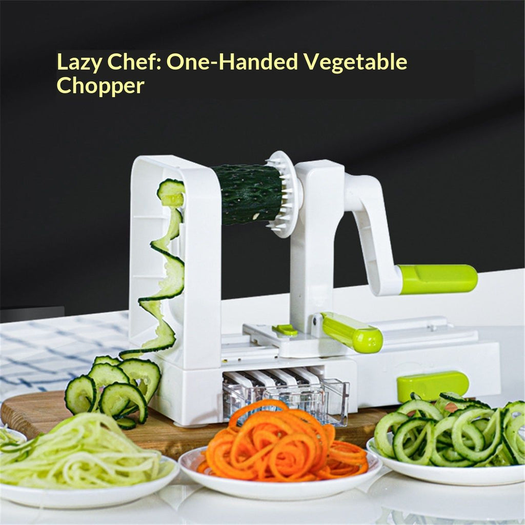 5-Blade Vegetable Spiralizer: Strongest-Heaviest Spiral Slicer, Best Veggie Pasta Spaghetti Maker for Low Carb/Paleo/Gluten-Free/Vegan Meals,