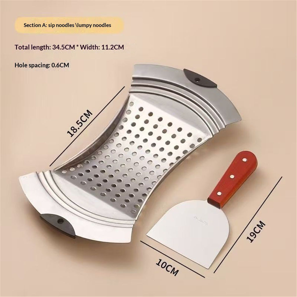 Premium Grade Stainless Steel Spaetzle Maker, Spaetzle Plane with Pastry Scraper Traditional  Egg Noodle Maker
