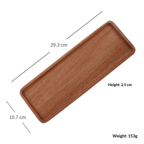 2pcs  Wood Platters Small 11.5"x4.2" Long Charcuterie Board Rectangle Decorative Tray Wooden Serving Platter for Food Appetizer Cake Plates Kitchen Dish Cheese Boards Rectangular