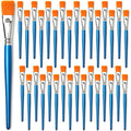 0.78 inch Flat Paint Brushes for Acrylic Painting, 32 Pieces Large Acrylic Paint Brushes Bulk for Acrylic, Watercolor, Oil, Crafts, Face Body Art