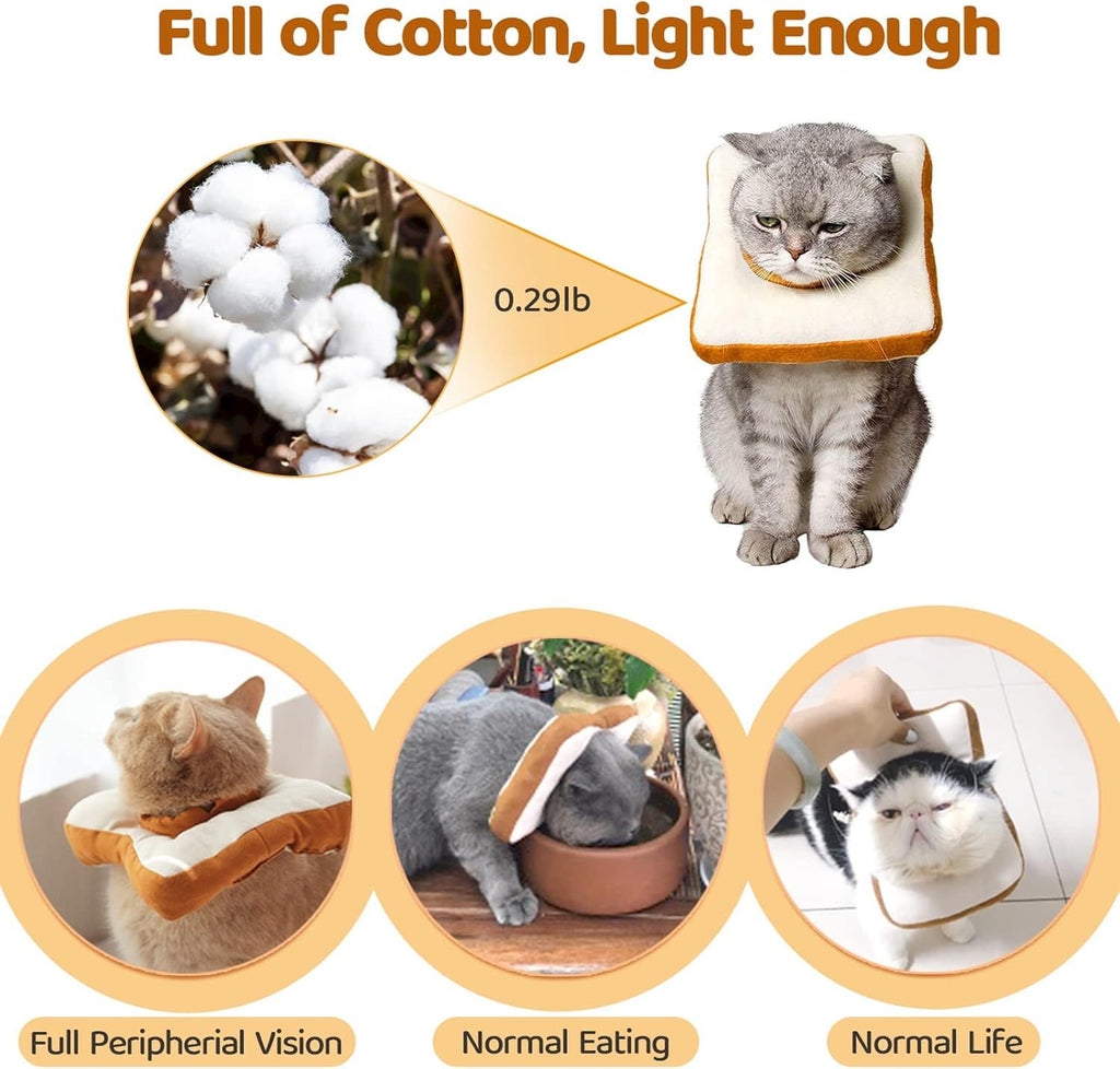 Adjustable Cat Cone Collar Soft, Cat Recovery Collar, After Surgery Neck Cone, Elizabethan Collar for Kitten-L