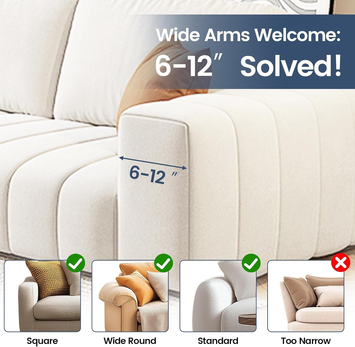 Silicone Couch Cup Holder, Anti-Spill Anti-Slip Sofa Armrest Tray BPA-Free, Dirt-Resistant Silicone Couch Arm Tray for Remote, Snacks, Cellphone and iPad, Gift for Family, Friend