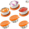 12x1.6 Oz Salad Dressing Containers With Lids, Small Leakproof Reusable Stainless Steel Salad Dressing Container To Go For Lunch Boxes,Sauce containers, Picnics,Travel Meal Prep And Kitchen Storage.