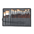 24 Pieces Paint Brushes, Expert Synthetic Nylon Bristles Paint Brush Kit with Palette Knife & Suede Leather Roll, Paint Brushes Set for Oil, Acrylic, Watercolor, Gouache and Detail Paintings