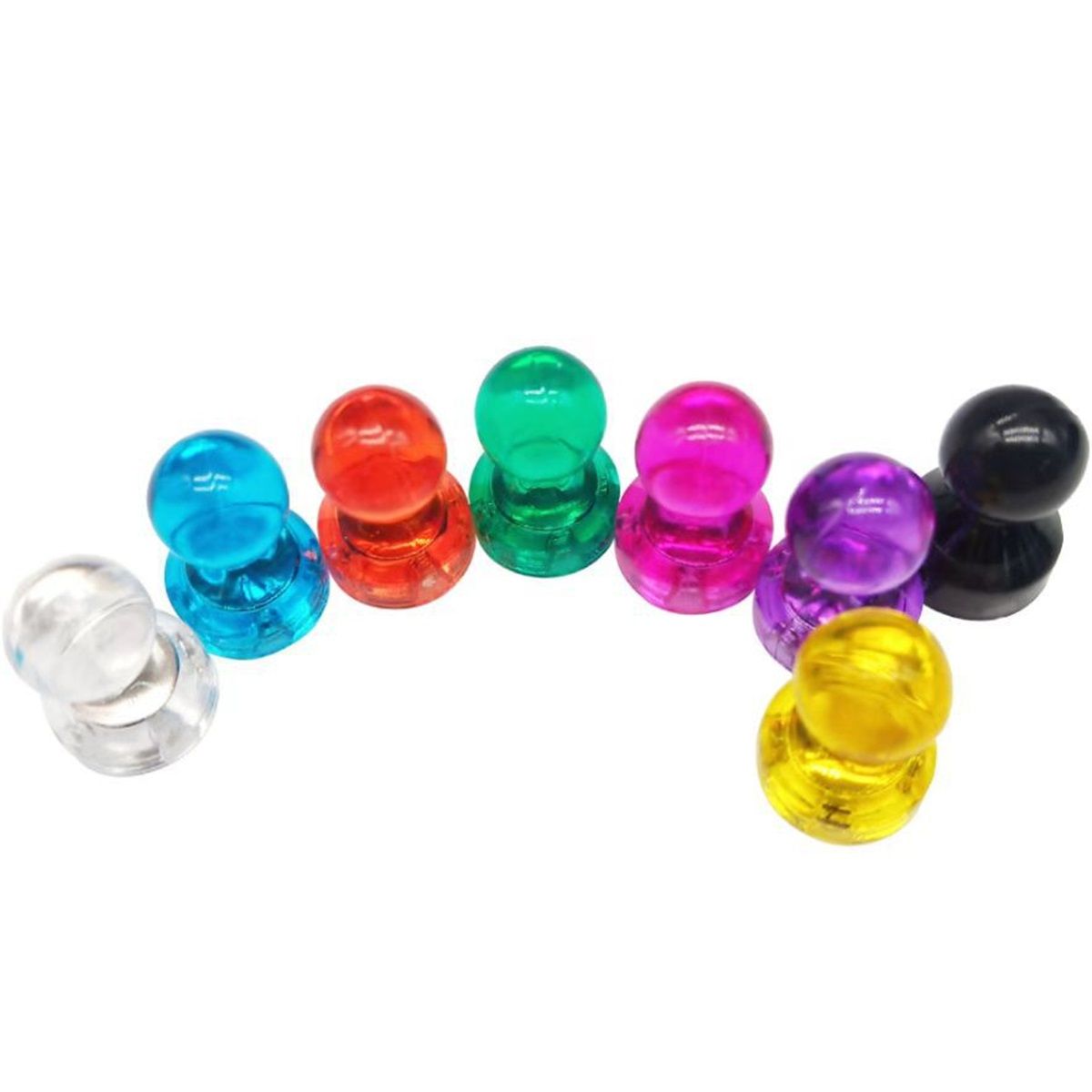 160 Colorful Magnets for Whiteboard | 8 Assorted Color Strong Push Pin Magnets | Perfect Magnetic Push Pins to use as Refrigerator Magnets, Whiteboard Magnet, Classroom Magnet