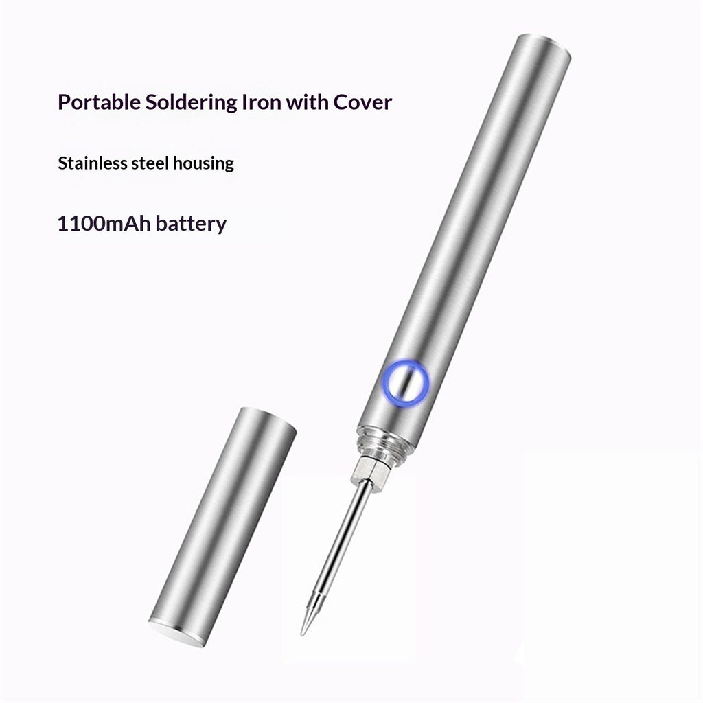 Cordless Soldering Iron Kit,1100mAh USB Wireless Electric Soldering Gun Pen, Portable and Rechargeable for Home Appliance Repair, Electronic Components, DIY