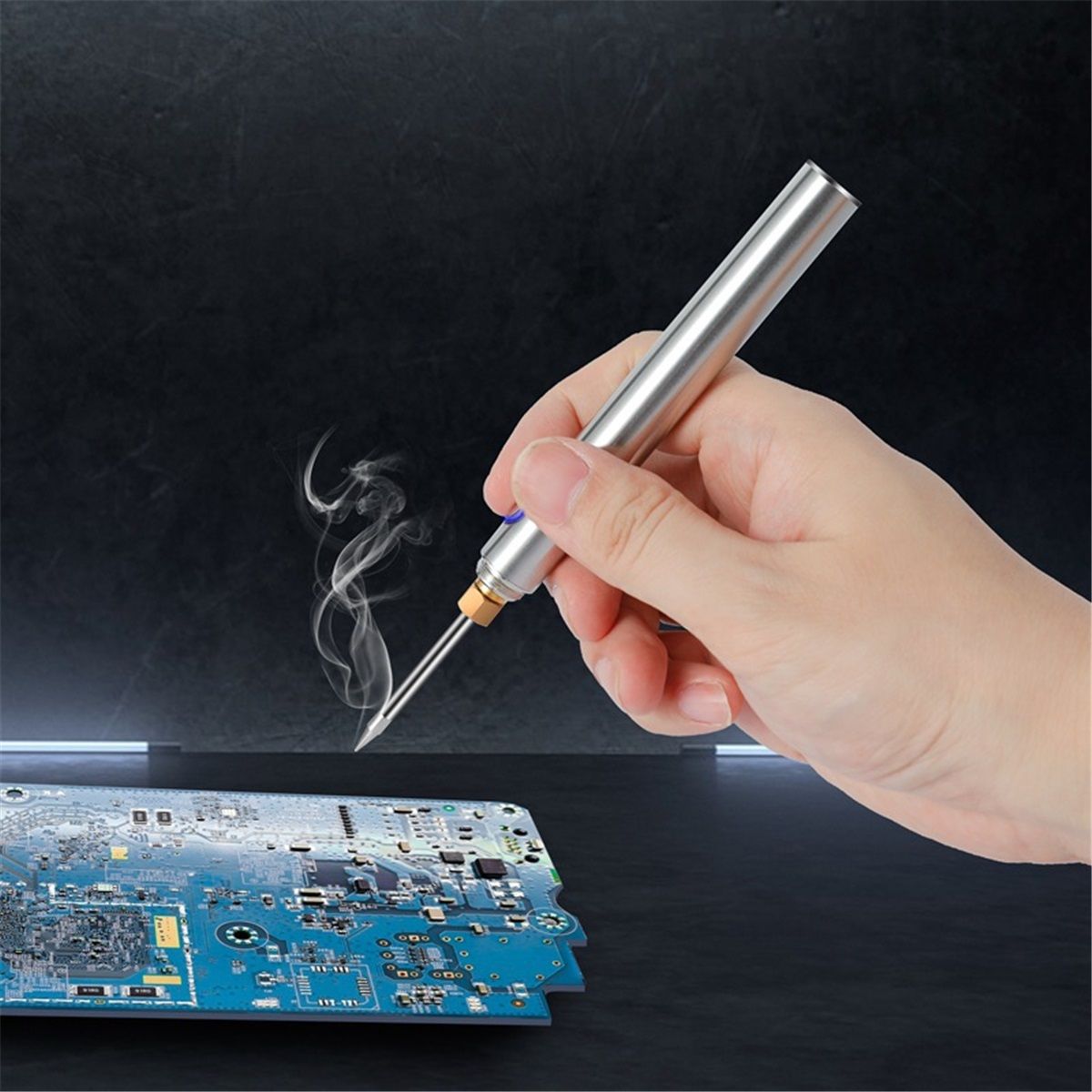 Cordless Soldering Iron Kit,1100mAh USB Wireless Electric Soldering Gun Pen, Portable and Rechargeable for Home Appliance Repair, Electronic Components, DIY