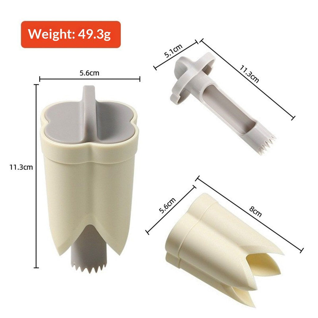 4pcs Pepper Seed Corer Remover, Upgrade 2 in 1 Bell Pepper Cutter Quickly Cutting and Deseeding Bell Pepper Corer Tool for Vegetables Kitchen Gadget