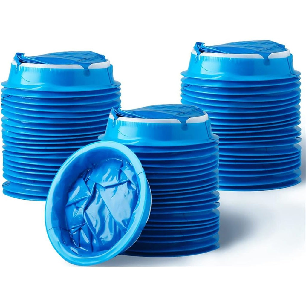 60 Pack Barf Bags Disposable, Portable  Bags, 1000ml High Density Blue, Leak Resistant Perfect for Morning Sickness, Kids, Adults, Pregnant Women, Taxis Drivers, Car Motion Sickness
