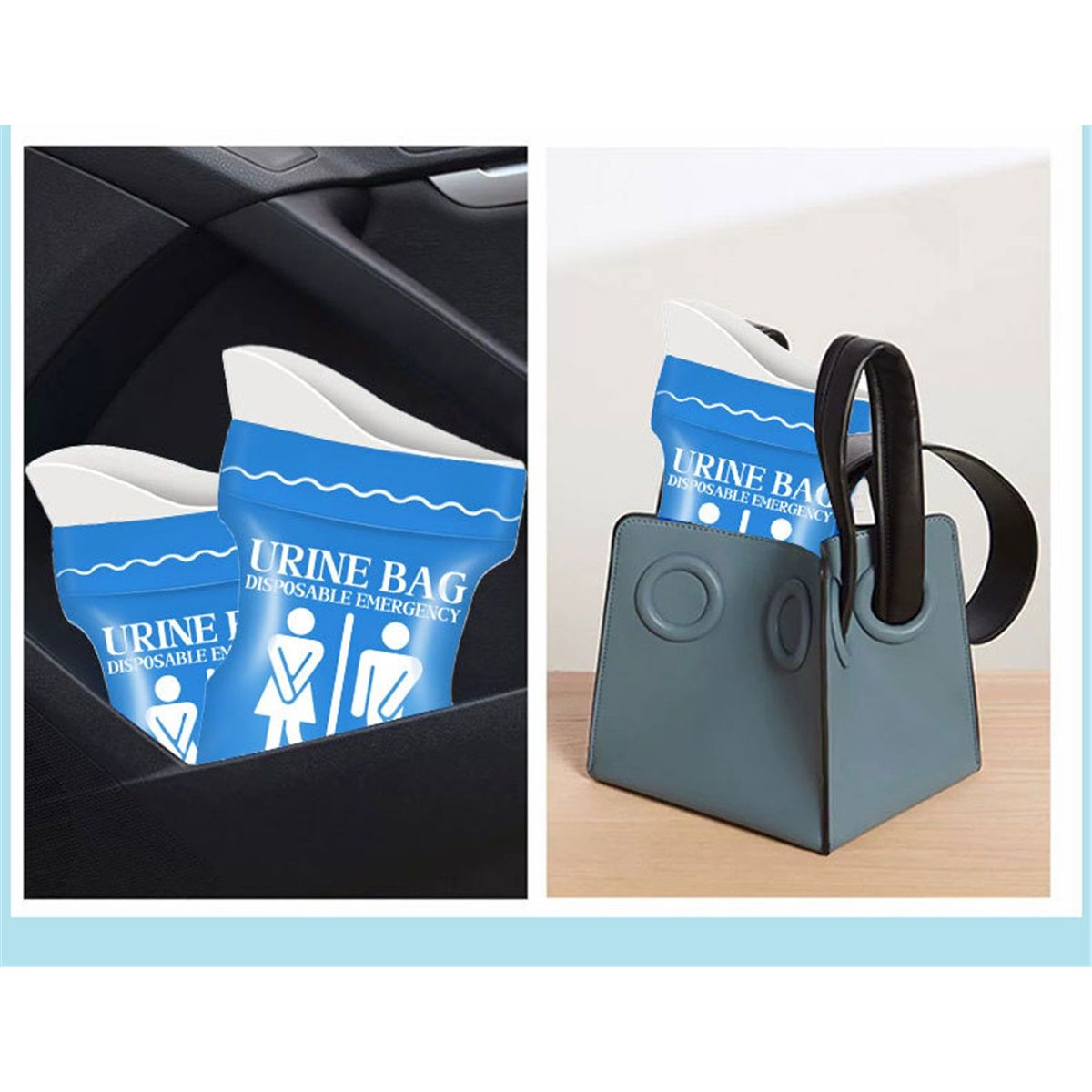 Disposable Urine Bag, 24 PCS Pee Bags for Travel for Women/Men, 800ML Emergency Portable Urinal Bag and Vomit Bags, Unisex Urinal Bag for Camping, Traffic Jams, Pregnant, Patient