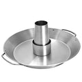 Beer Can Chicken Holder, 12 Inch Stainless Steel Grill, BBQ Roaster Cooker Stand Vertical Grilling Accessories Rack for Vegetables Basket Large Size Round Pan