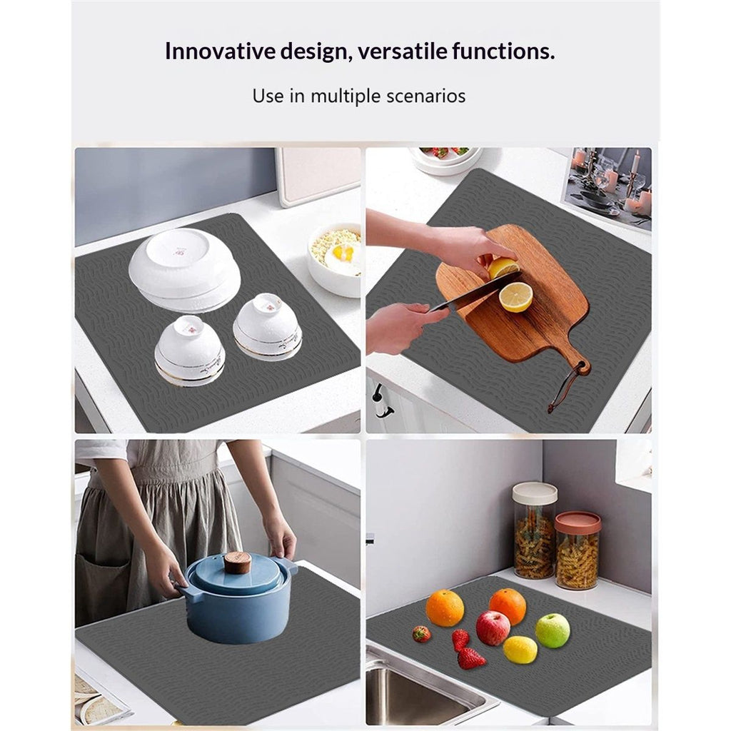 Stove Top Covers for Electric Stove, Thickened Premium Silicone Stove Mat for Glass Top Stove, 28 x 20 Glass Stove Top Cover Protector, Oven Range Top Cover, XL Dish Drying Mat
