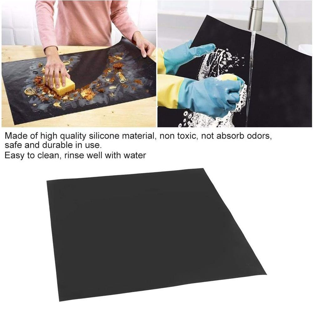 Fireproof and Waterproof Stove Top Covers, 20×30.7 inch Electric Stove Cover Mat, Glass Top Stove Cover - Ceramic Glass Cooktop Protector - Flat Top Oven Cover, Black