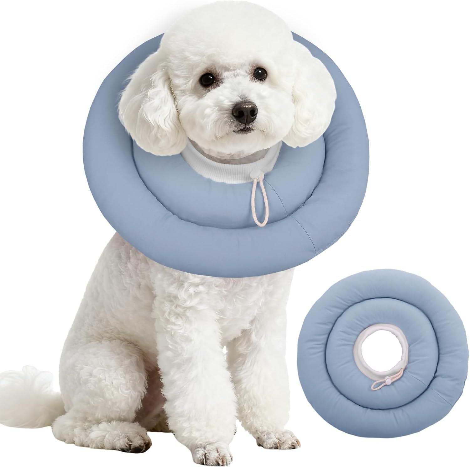 Soft Dog Cone Alternative for Small Dogs, Cats & Medium Dogs - Comfortable, Adjustable  Collar for Recovery