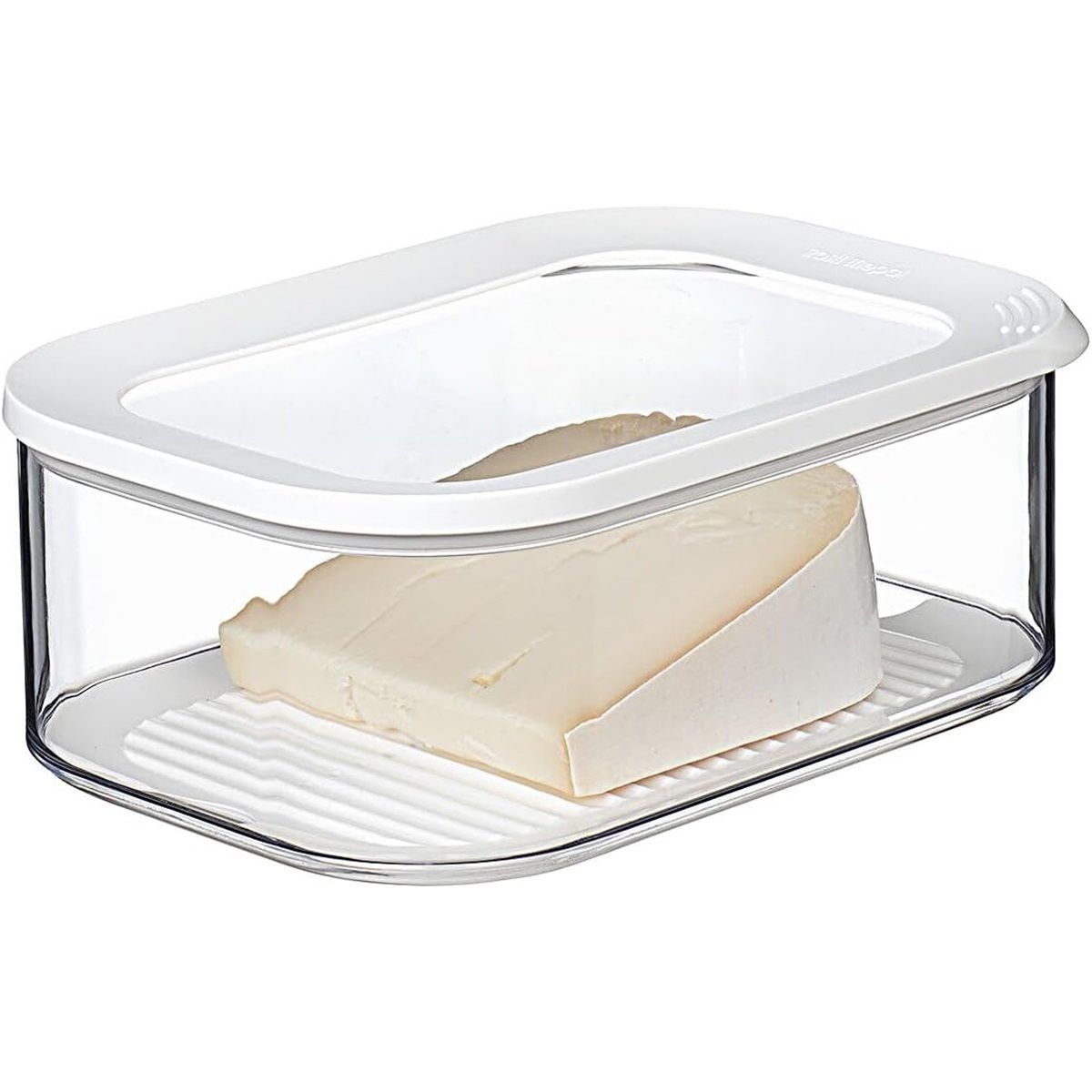 Cheese Box for Cheddar  with Transparent Lid, Airtight, Portable, BPA Free, Holds 68 oz/2000ml, 1 Count