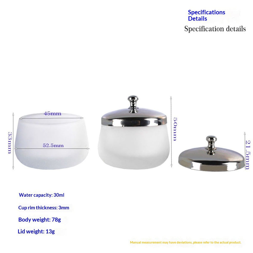 4Piece Matte Crystal Glass Nail with Lid Nail Glass Crystal Cup Nail Crystal Bowl Dapping Dish Glass Crystal Dappen Dish Liquid Container Holder Tool for Acrylic Liquid Powder