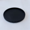 Decorative Tray for Coffee Table, Living Room, Side Table, 12" Black Round silicone Home Decor Serving Trays for Accent Table, Console Table