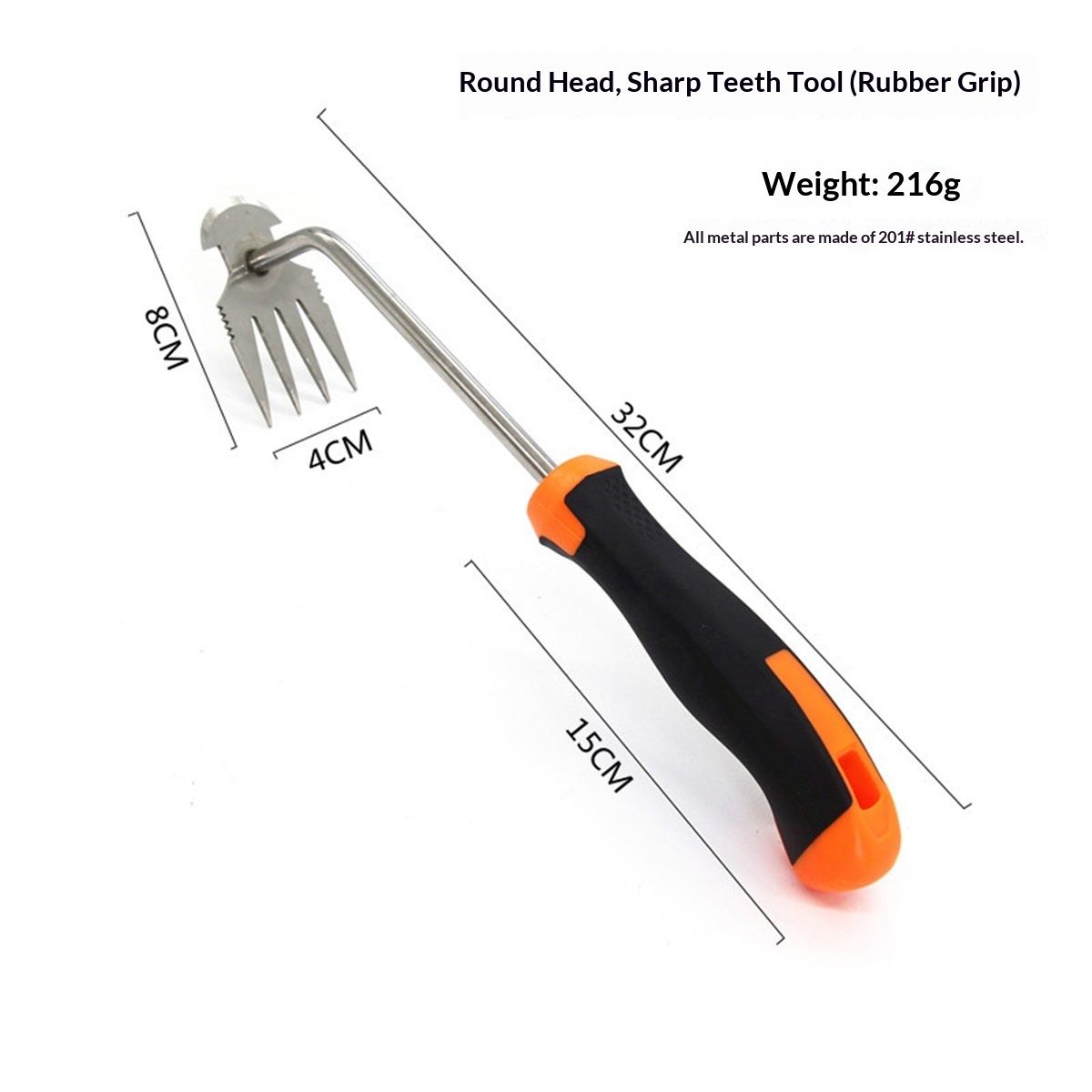 Hand Weeder Tool, Rubber Handle Manual Weeder Puller Tool, Uprooting Weeding Tools, Crack Weeder Crevice, 4 Teeth Weeding Tool, Weeding Artifact Tool for Gardening(3 Pcs)