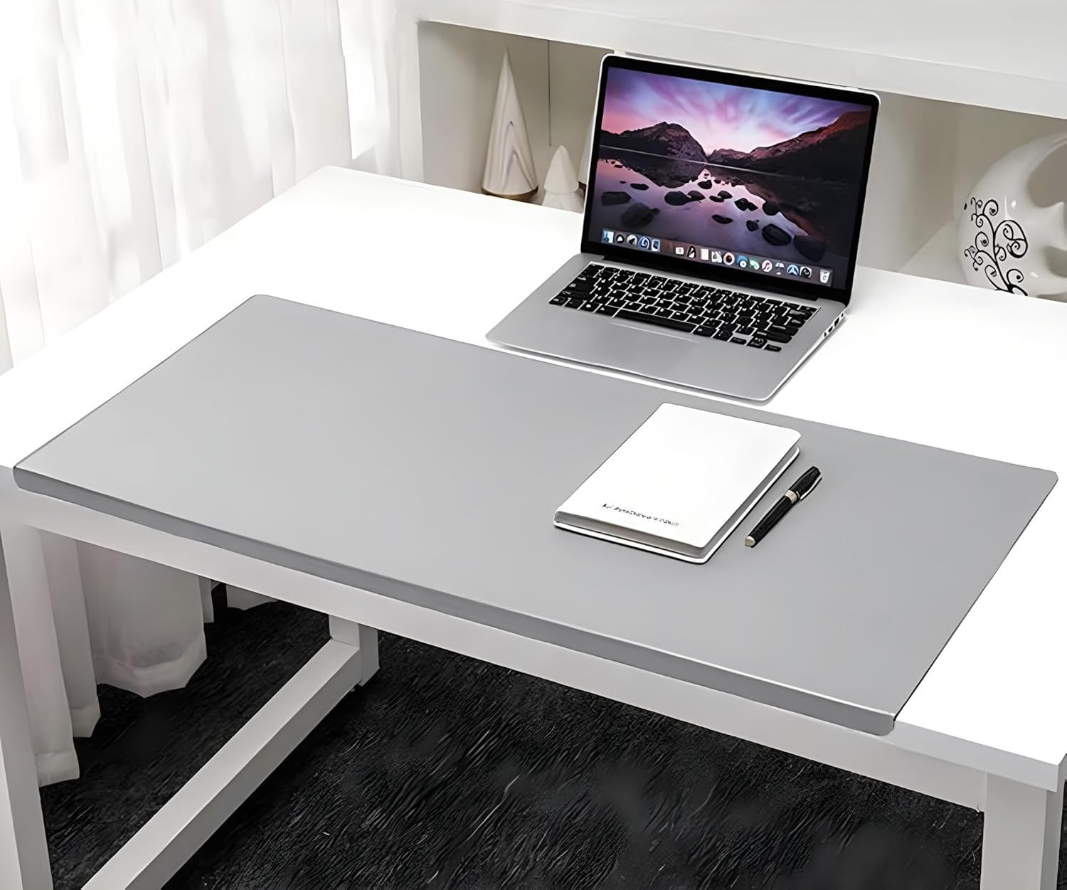 Office Desk Pad, Writing Mat with Full Grip Fixation Lip, Non-Slip silicone Table Blotter Desk Protector Gaming Mat Laptop Keyboard Working Mat, Waterproof Table Protective Pad 71*50cm