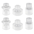 Glass Candlestick Holders Tealight Candle Holders for Table Centerpieces, Wedding Decor and Dinner Party (6 Pcs, Clear)