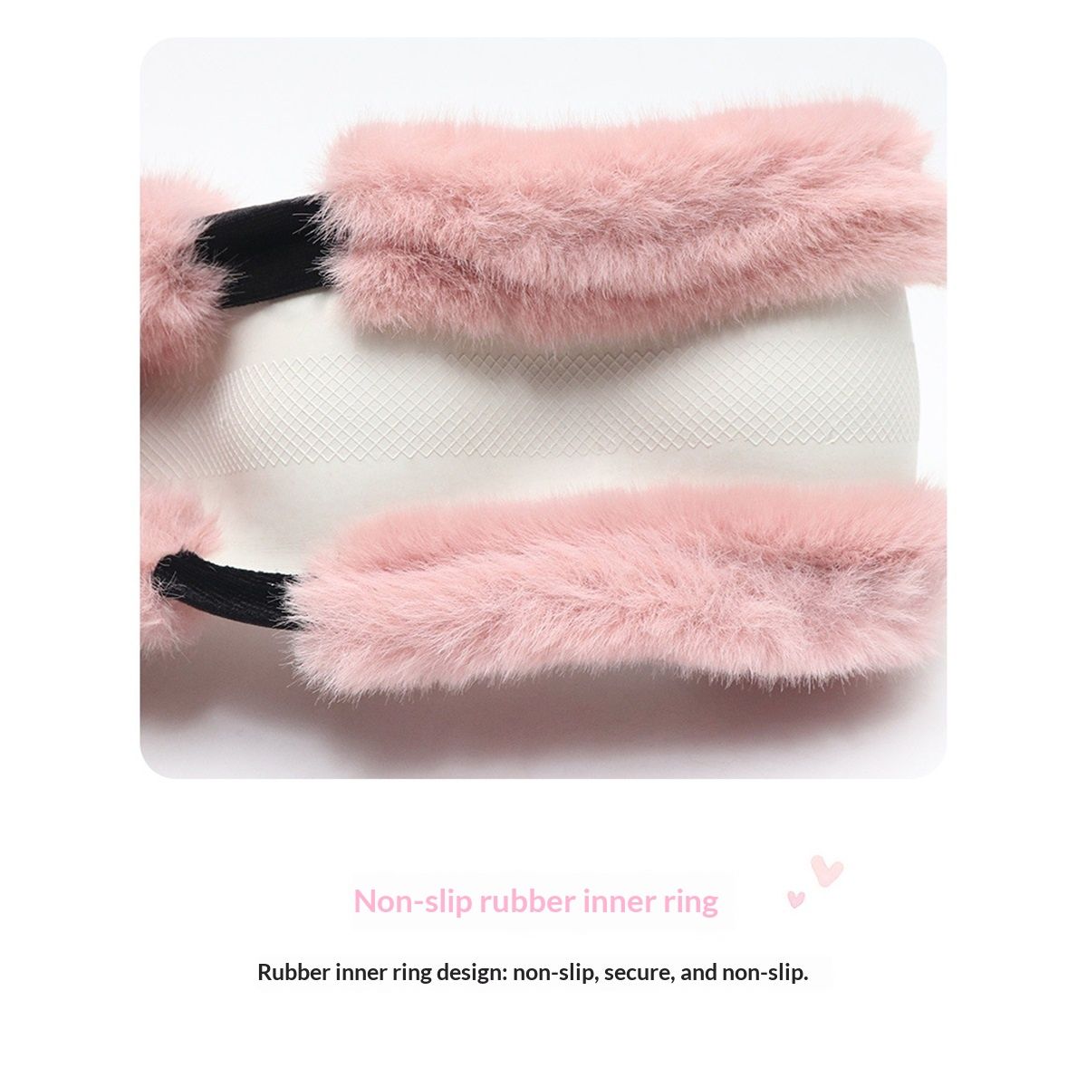 Fluffy Microfiber Plush Steering Wheel Cover with Bling Bling Crystal Rhinestones for Winter Warm, Universal 15 inch Fuzzy Steering Wheel Cover,pink