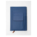 Lined PU Leather Journal Notebook, A5 Size Journal for Women Men,80gsm 200 Pages Thick Paper Notebooks with Pockets, Daily Premium Notebook for Note Taking, Meeting (blue)