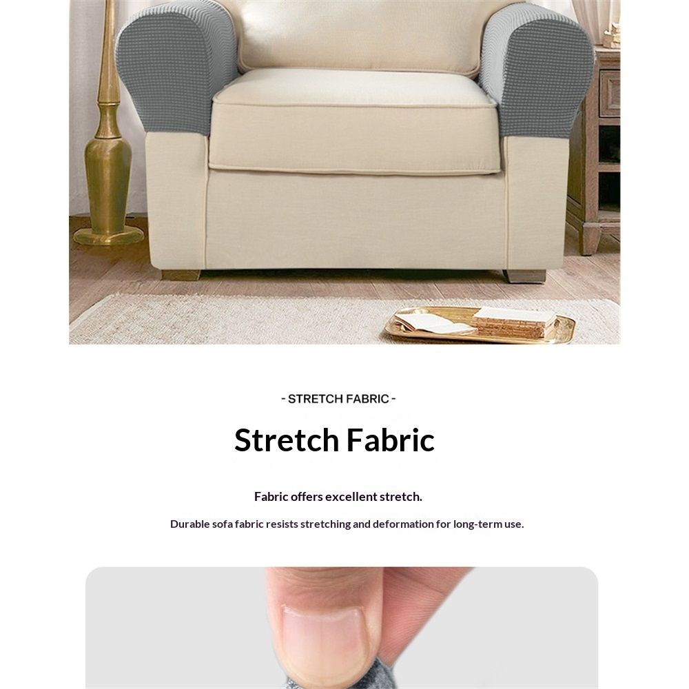 Stretch Armrest Covers, Spandex Arm Covers for Chairs Couch Sofa, Armchair Slipcovers for Recliner Sofa - 2PCS