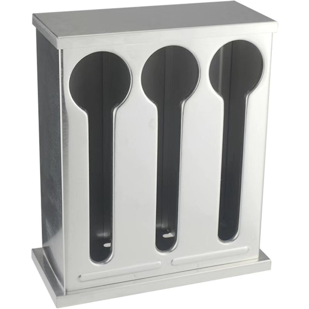 Utensil Dispenser, 3 Compartment Stainless Cutlery Organizer, Plastic Silverware Holder Caddy, Forks Spoons Knives Dispenser, Flatware Organizer for Restaurant Party Buffet Table Kitchen CounterTop