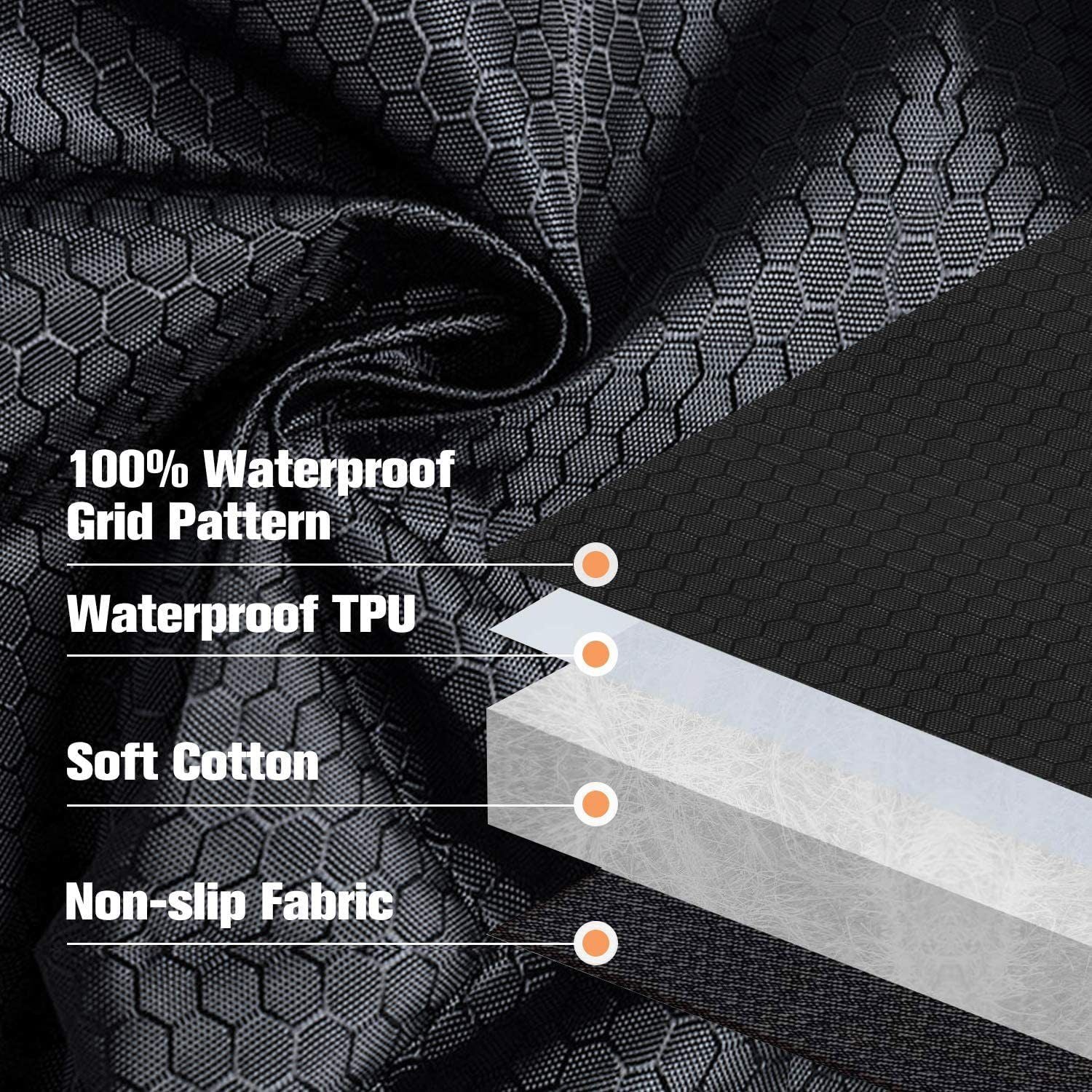 Active Pets Black Car Rear Seat Cover for Dogs, Durable Waterproof & Scratch Resistant Vehicle Backseat Protector, Nonslip Dog Accessory & Pet Protection for Back Seats, Machine Washable