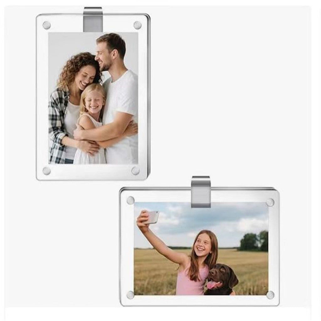 8Pcs Car Picture Holder, Magnetic Acrylic Visor Photo Clip & Photo Frame for car - Romantic Valentine's Day Gifts for Him Her, Boyfriend, Girlfriend, Personalized Car Decor Accessories