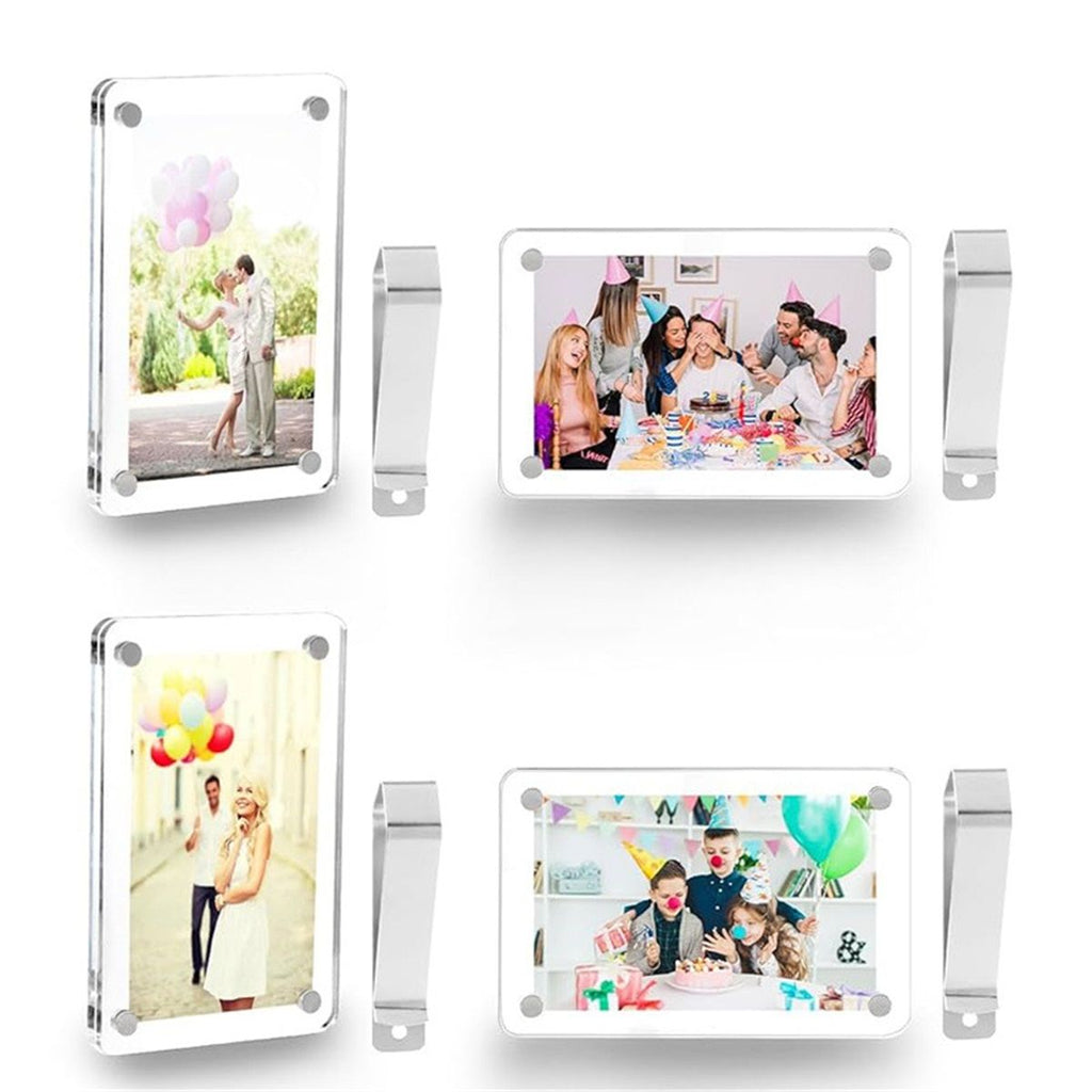 8Pcs Car Picture Holder, Magnetic Acrylic Visor Photo Clip & Photo Frame for car - Romantic Valentine's Day Gifts for Him Her, Boyfriend, Girlfriend, Personalized Car Decor Accessories