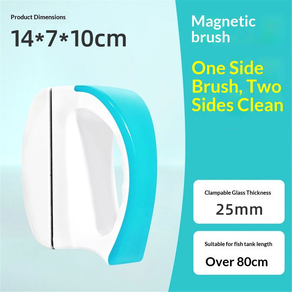Magnetic Scrubber for Aquarium Fish Tank, Scratch-Free Glass Scraper, Keep Hands Dry, Non-Slip, Self-Floating Strong Cleaning Magnet, Aquarium Cleaner