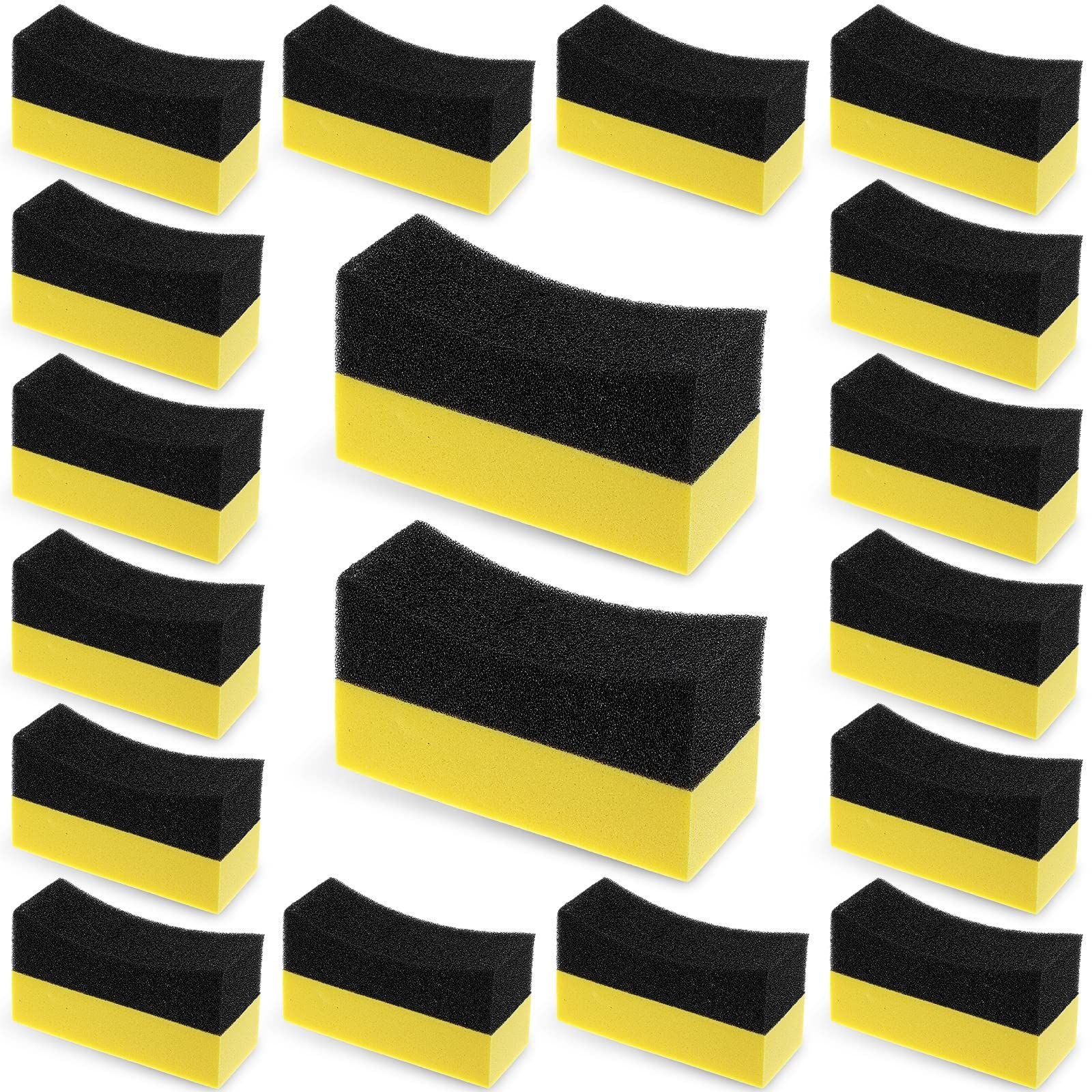 20x Tyre Dressing Applicator Pads Shine Sponge Car Polishing Sponges