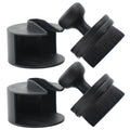 Tire Shine Applicator Brushes, Automotive Tire Dressing Applicator Brush, Storage Stand Included for Tire Detailing and Car Wash Kit, Black, 2.3 Inch Diameter, 2 Pack