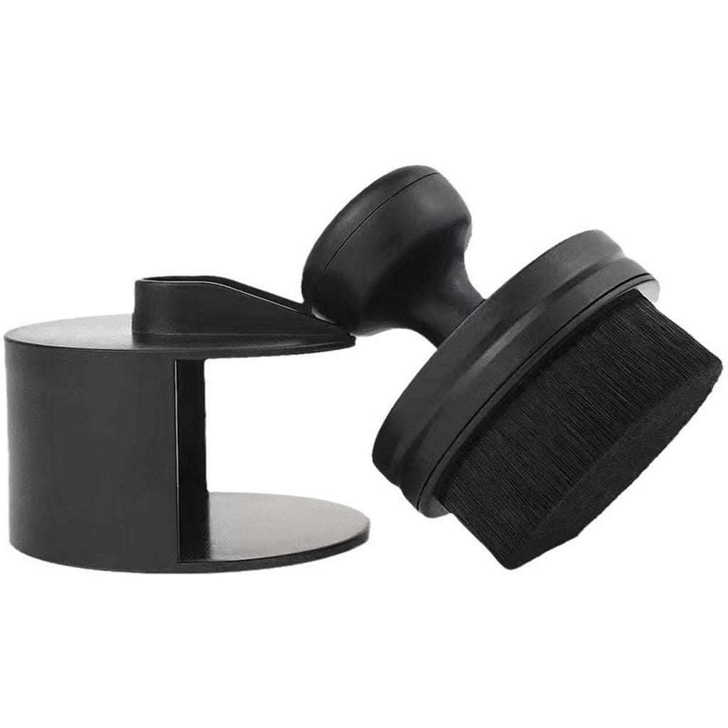 Tire Shine Applicator Brushes, Automotive Tire Dressing Applicator Brush, Storage Stand Included for Tire Detailing and Car Wash Kit, Black, 2.3 Inch Diameter, 2 Pack