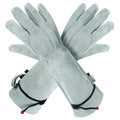 Thorn Proof Gardening Gloves, Long Gardening Gloves for Men & Women, Breathable Cowhide Leather Padded Yard Work（white）