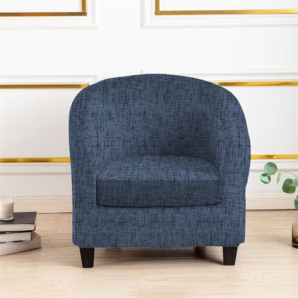 Chair Slipcover Stretch Barrel Chair Covers Printed Tub Chair Slipcovers Round Couch Covers Spandex Armchair Sofa Cover Removable Furniture Protector for Living Room