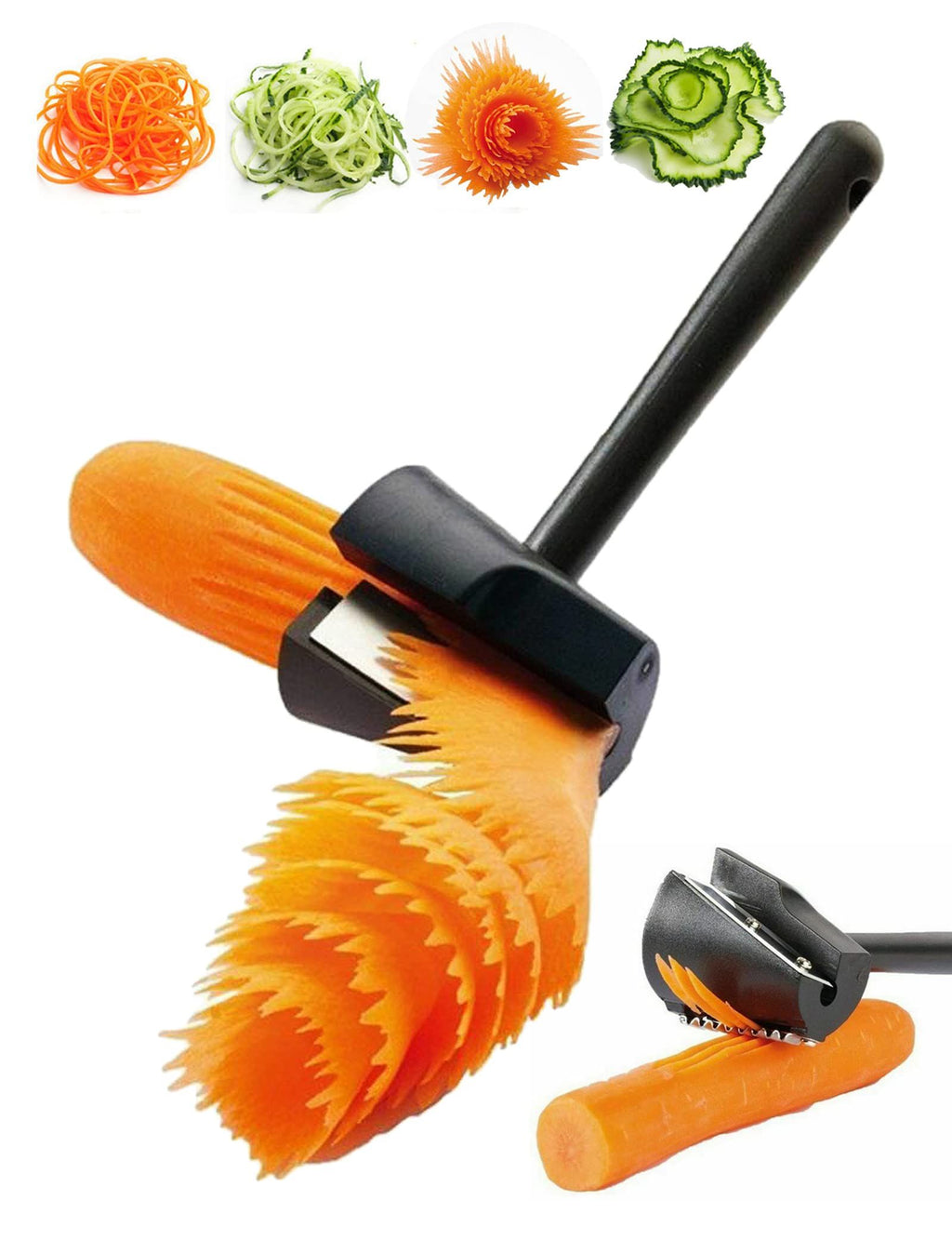 2 Pcs Vegetable Cutter Plastic Spiral Slicers Peeler Fruits Device Kitchen Accessories Cooking Tool Carrot Curler and Peeler