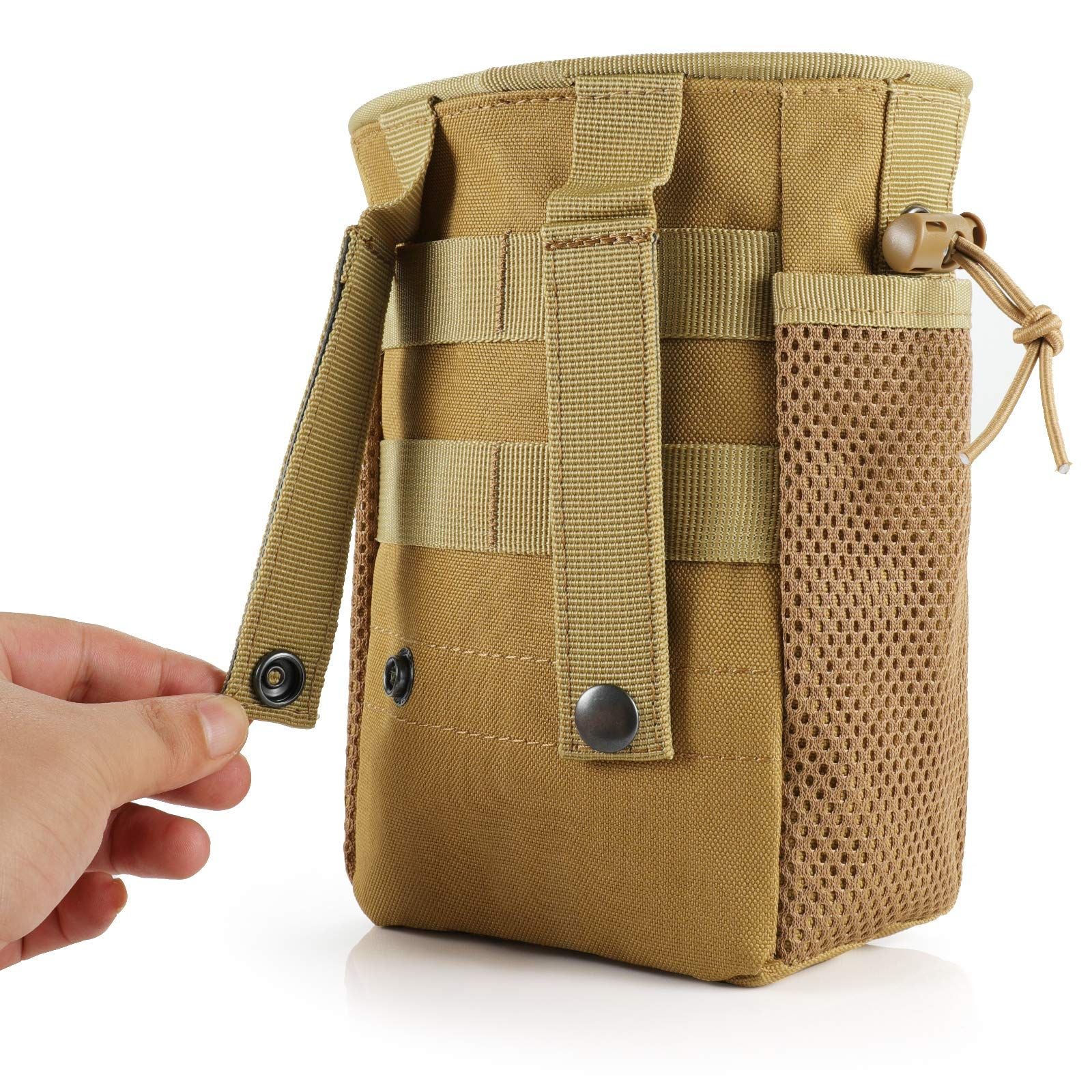 2pcs Outdoor storage bag, multifunctional waist bag, portable tool kit, belt wearing, small storage accessories, hanging bag（khaki）