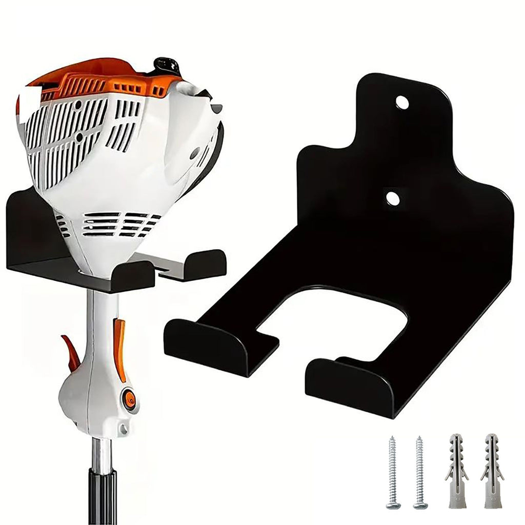 Garage Organizer Trimmer Rack, Garden Power Tool Hanger Weed Whackers Holder Wall Mounted for Grass Trimmer, Hedge Trimmer, Garage Trimmer, Garden Tools,2 Pack black