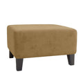 Rectangle Stretch Folding Storage Stool Protector Covers with Elastic Bottom for Living Room-(L, Camel)