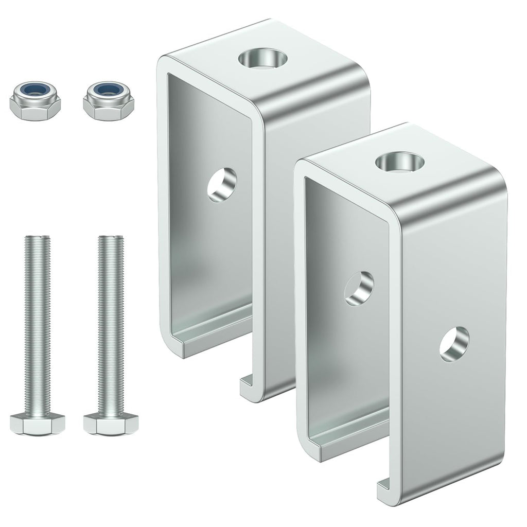 Stainless steel channel trolley track hanger support bracket 1-5/8 Intermediate Support Hange Bracket for All 1-5/8" Channel Trolley Track (2 Set)