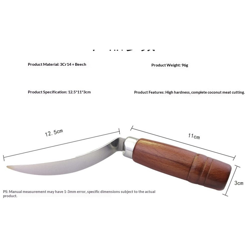 Coconut Tool Coconut Meat Remover Coconut Coconut Opener Coconut Meat Scraper Coconut knife specialized coconut opener