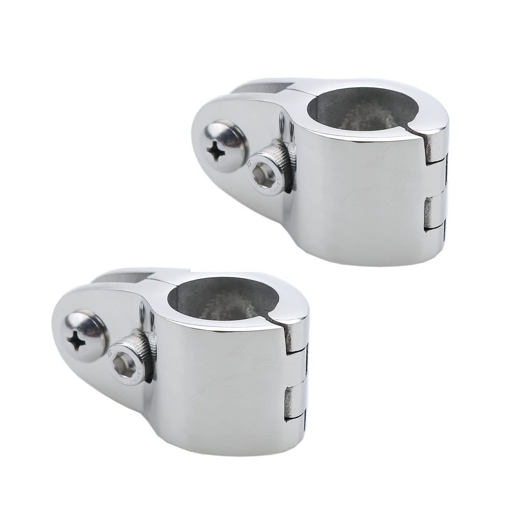 2pcs Top Jaw Slides with Quick Release Pin  Round Tubing, Top Hardware, 316 Stainless Steel Marine Hardware Pair （22mm）