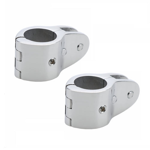 2pcs Top Jaw Slides with Quick Release Pin  Round Tubing, Top Hardware, 316 Stainless Steel Marine Hardware Pair （22mm）