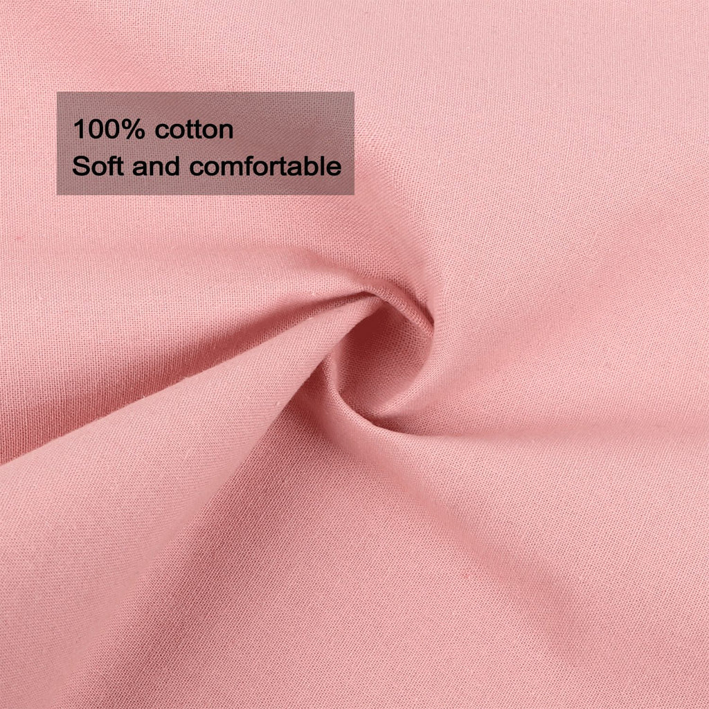 Scalloped Embroidery Cloth Napkins Set of 4  Cotton Napkins for Potluck Party Wedding Table Decor (Square Pink )
