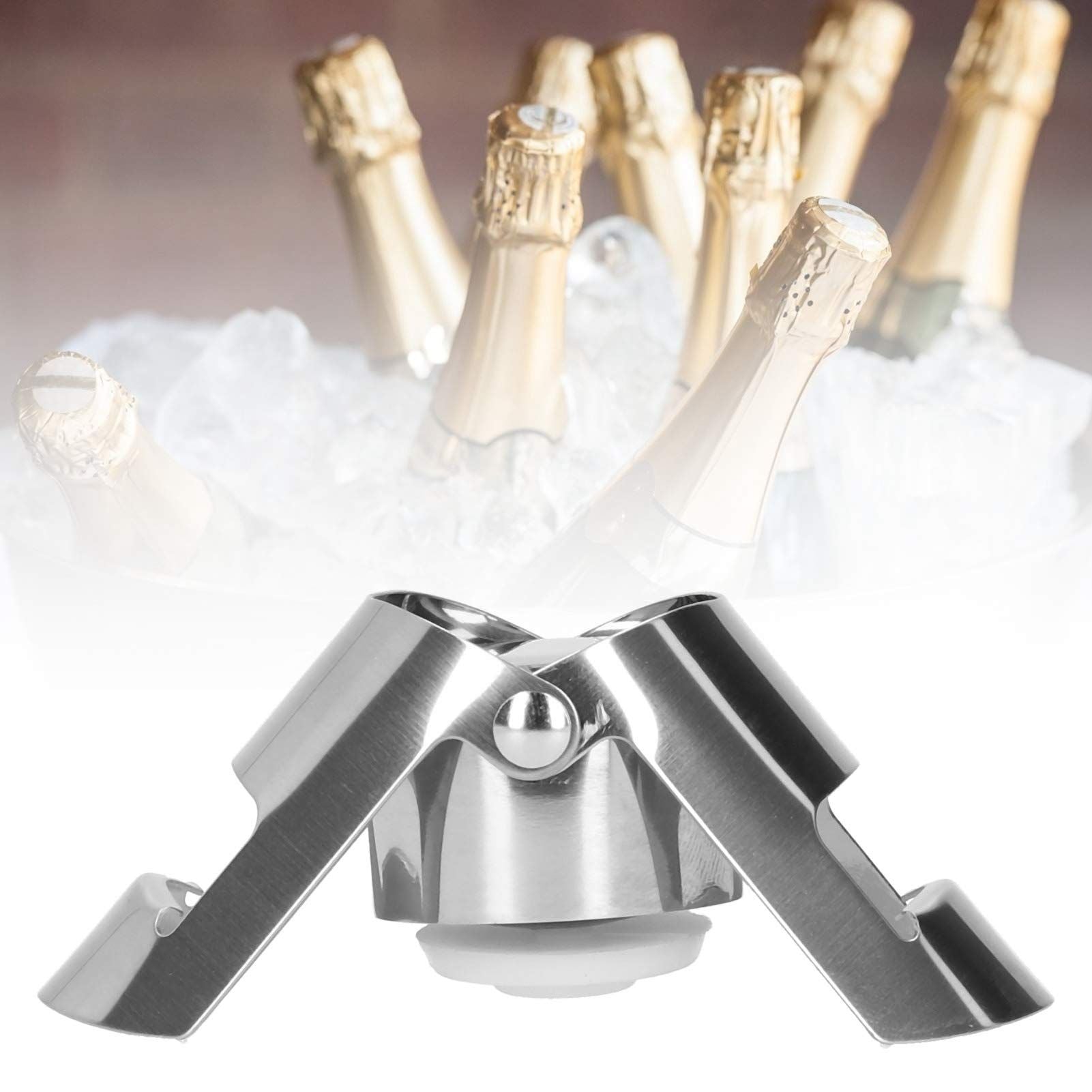 Stopper Bottle Stopper Wine Bottle Stopper Anti Leakage Stainless Steel Vacuum Caps for Wine Collection, Beer Saver Sealer（5.7*3.8 cm）